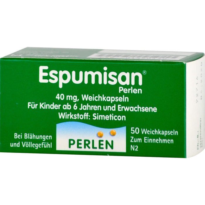 Espumisan Perlen 40 mg Emra Weichkapseln gegen Blähungen, 50 pcs. Capsules