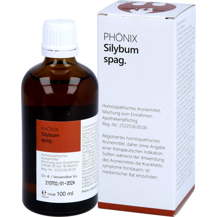 PHÖNIX Silybum Spag. Tropfen, 100 ml Mixture