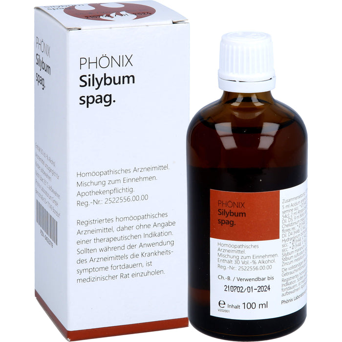 PHÖNIX Silybum Spag. Tropfen, 100 ml Mixture