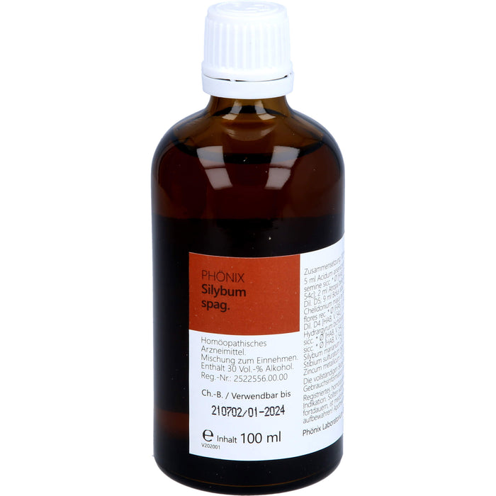 PHÖNIX Silybum Spag. Tropfen, 100 ml Mixture