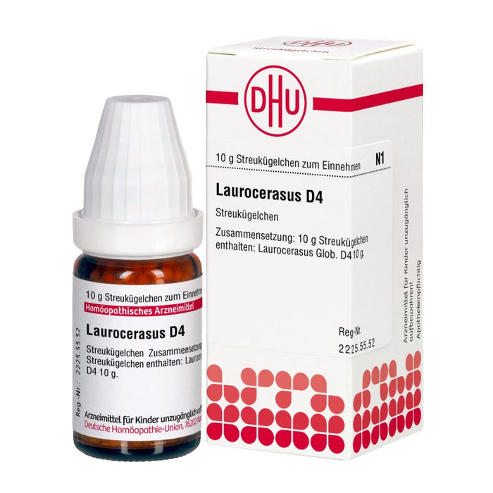 Laurocerasus D4 DHU Globuli, 10 g Globules