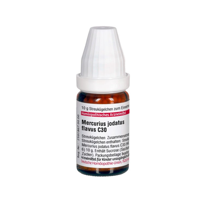 Mercurius jodatus flavus C30 DHU Globuli, 10 g Globules