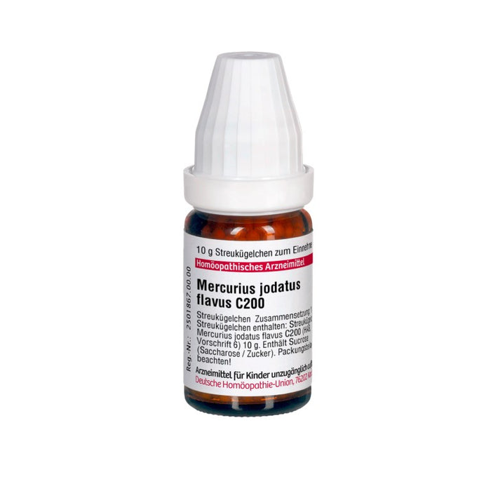 Mercurius jodatus flavus C200 DHU Globuli, 10 g Globules