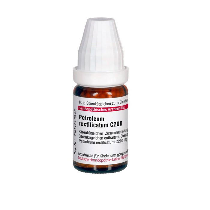 Petroleum rectificatum C200 DHU Globuli, 10 g Globules