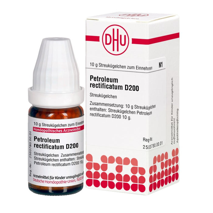 Petroleum rectificatum D200 DHU Globuli, 10 g Globules