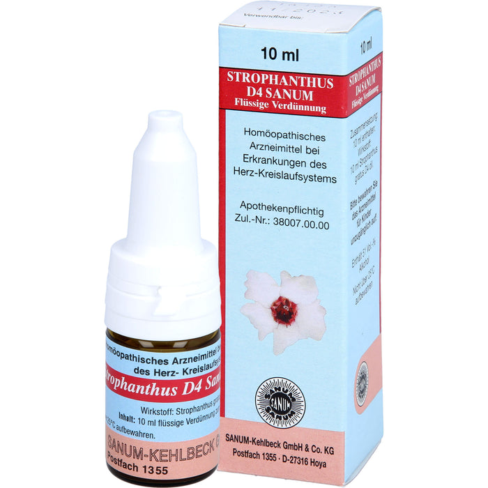 SANUM-KEHLBECK Strophanthus D4 Sanum flüssige Verdünnung bei Erkrankungen des Herz-Kreislaufsystems, 10 ml Solution