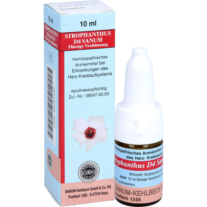 SANUM-KEHLBECK Strophanthus D4 Sanum flüssige Verdünnung bei Erkrankungen des Herz-Kreislaufsystems, 10 ml Solution