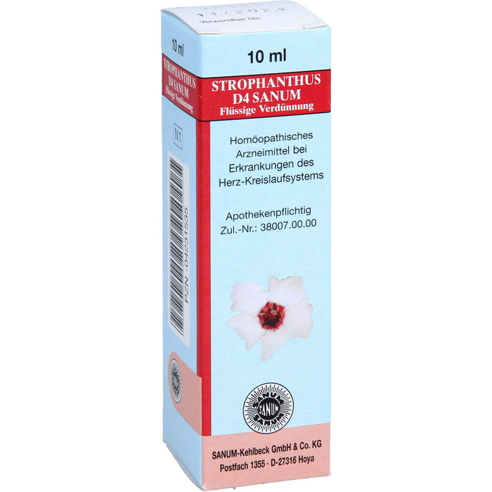 SANUM-KEHLBECK Strophanthus D4 Sanum flüssige Verdünnung bei Erkrankungen des Herz-Kreislaufsystems, 10 ml Solution