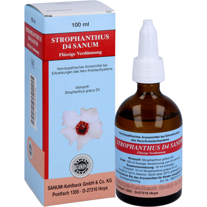 SANUM-KEHLBECK Strophanthus D4 Sanum flüssige Verdünnung bei Erkrankungen des Herz-Kreislaufsystems, 100 ml Solution