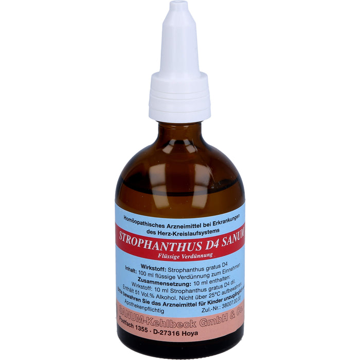 SANUM-KEHLBECK Strophanthus D4 Sanum flüssige Verdünnung bei Erkrankungen des Herz-Kreislaufsystems, 100 ml Solution