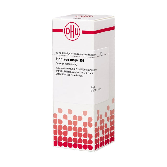 Plantago major D6 DHU Dilution, 20 ml Solution