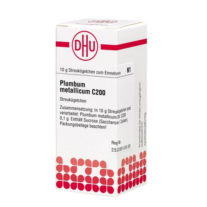 Plumbum metallicum C200 DHU Globuli, 10 g Globules