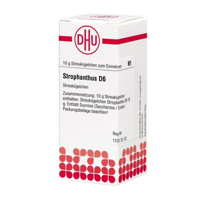 Strophanthus D6 DHU Globuli, 10 g Globules