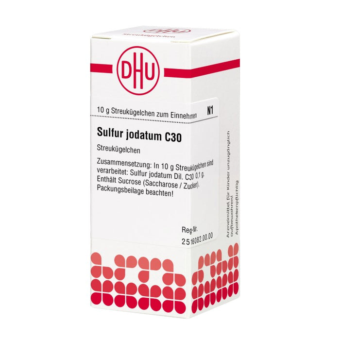 Sulfur jodatum C30 DHU Globuli, 10 g Globules