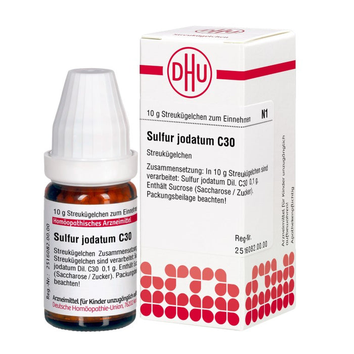 Sulfur jodatum C30 DHU Globuli, 10 g Globules