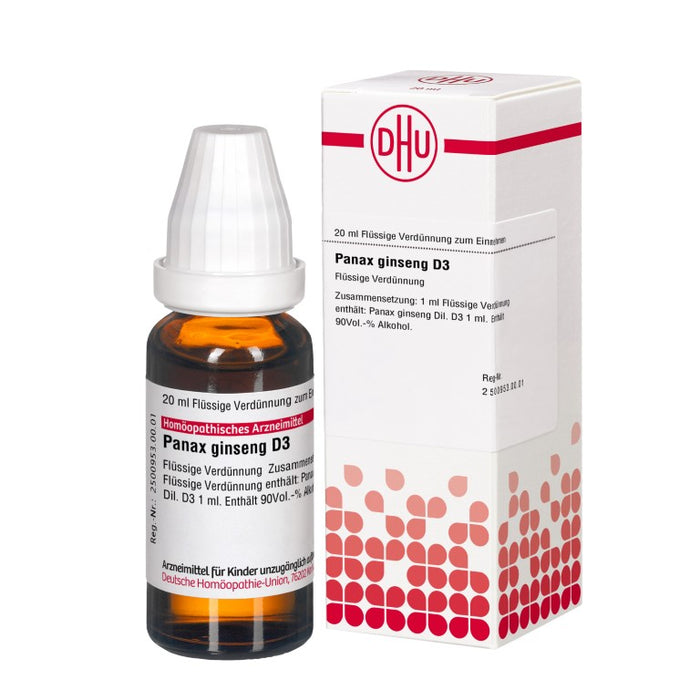 Panax ginseng D3 DHU Dilution, 20 ml Solution