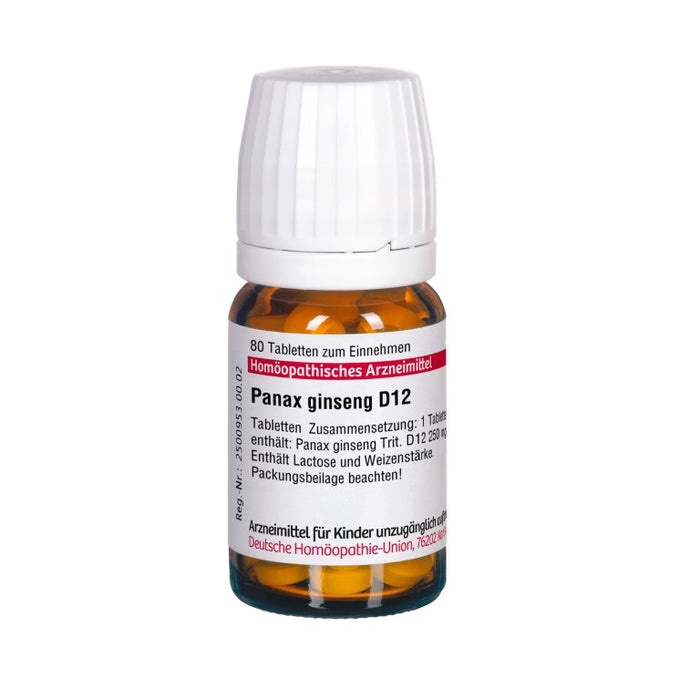 Panax ginseng D12 DHU Tabletten, 80 pc Tablettes