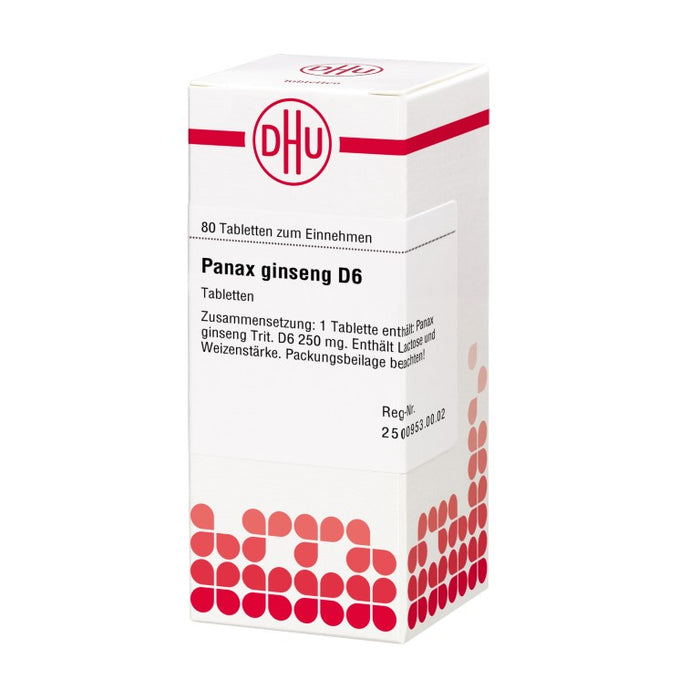Panax ginseng D6 DHU Tabletten, 80 pc Tablettes
