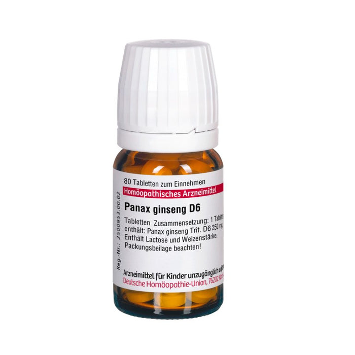 Panax ginseng D6 DHU Tabletten, 80 pc Tablettes