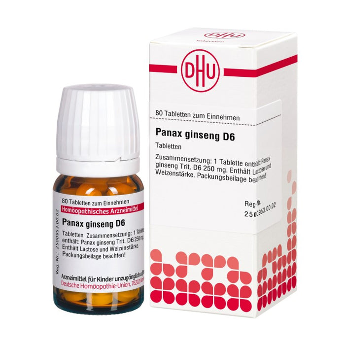 Panax ginseng D6 DHU Tabletten, 80 pc Tablettes