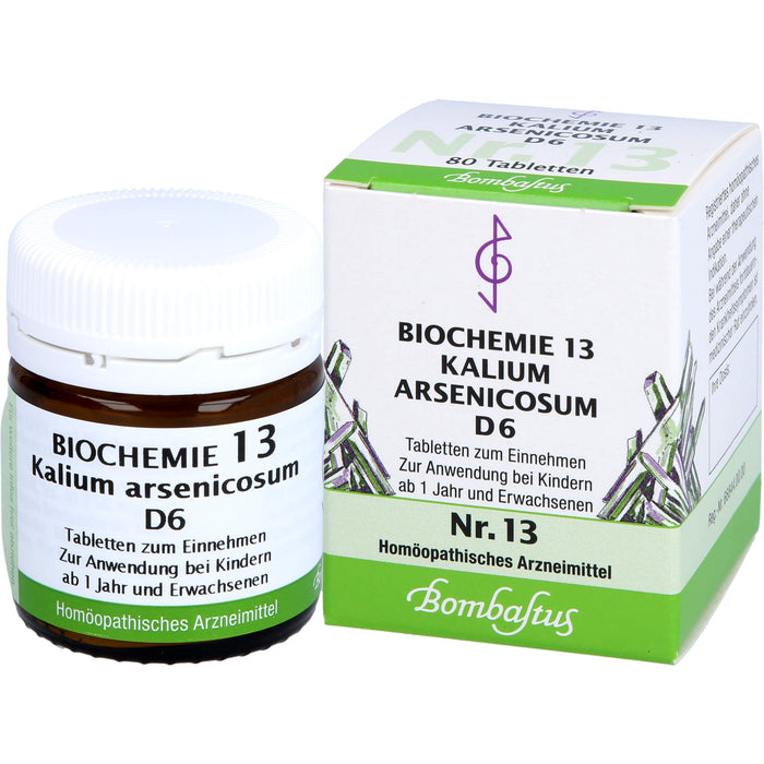 Biochemie 13 Kalium arsenicosum Bombastus D6 Tbl., 80 St TAB