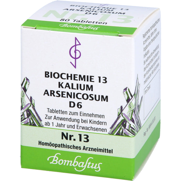 Biochemie 13 Kalium arsenicosum Bombastus D6 Tbl., 80 St TAB