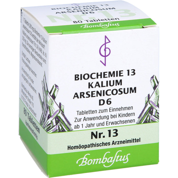 Biochemie 13 Kalium arsenicosum Bombastus D6 Tbl., 80 St TAB