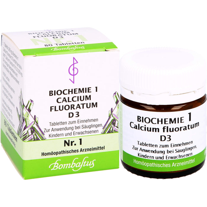 Bombastus Biochemie 1 Calcium fluoratum D3 Tabletten, 80 St. Tabletten