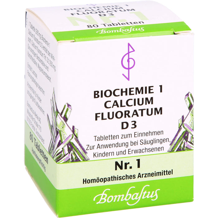 Bombastus Biochemie 1 Calcium fluoratum D3 Tabletten, 80 St. Tabletten