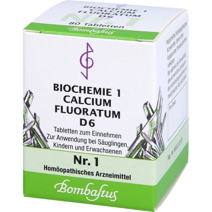 Biochemie 1 Calcium fluoratum Bombastus D6 Tbl., 80 St TAB