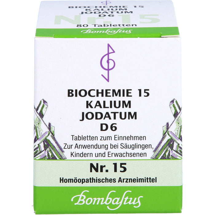 Biochemie 15 Kalium jodatum Bombastus D6 Tbl., 80 St TAB