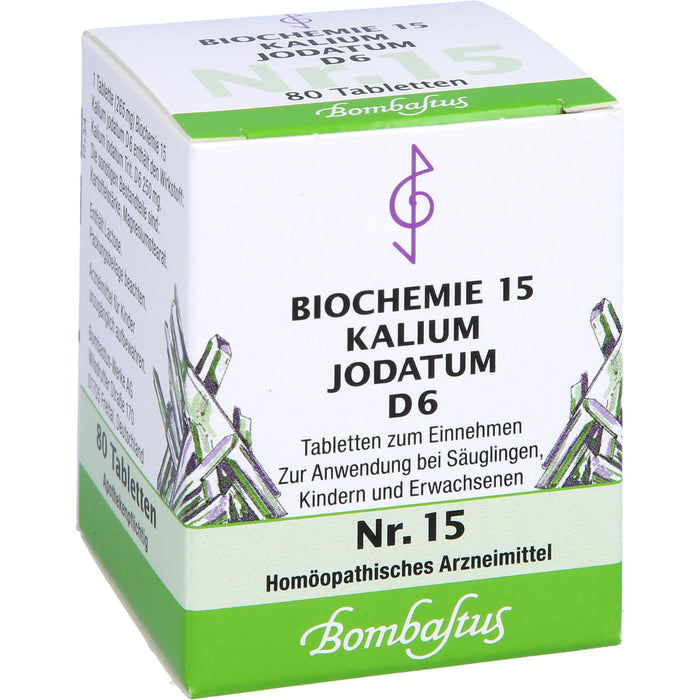 Biochemie 15 Kalium jodatum Bombastus D6 Tbl., 80 St TAB