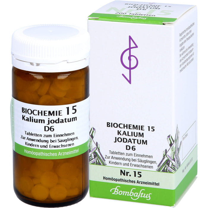 Biochemie 15 Kalium jodatum Bombastus D6 Tbl., 200 St TAB