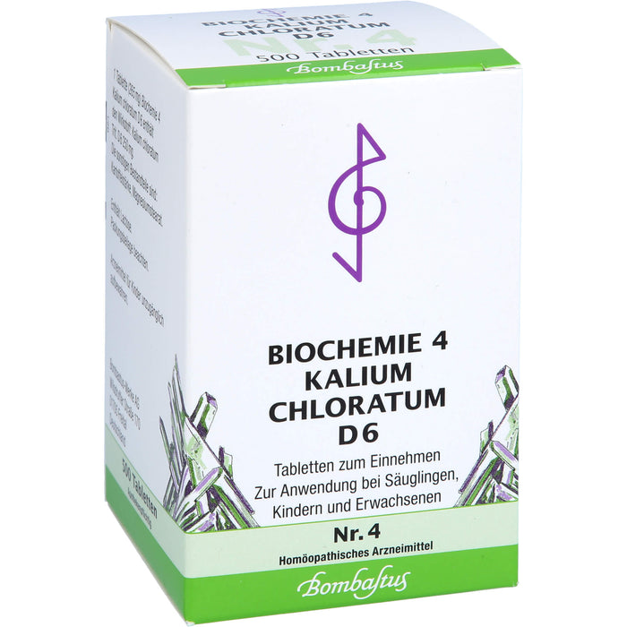 Bombastus Biochemie 4 Kalium chloratum D6 Tabletten, 500 pcs. Tablets