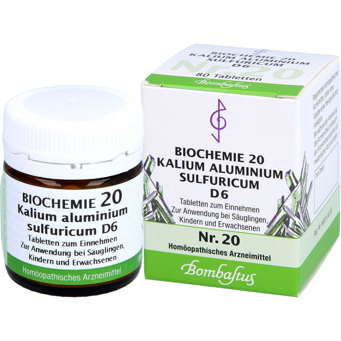 Biochemie 20 Kalium aluminium sulfuricum Bombastus D6 Tbl., 80 St TAB