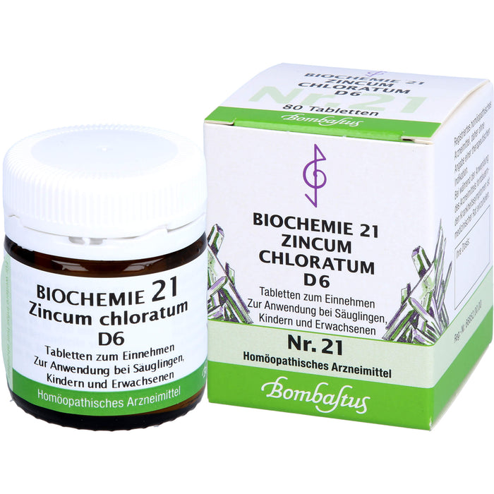 Biochemie 21 Zincum chloratum Bombastus D6 Tbl., 80 St TAB