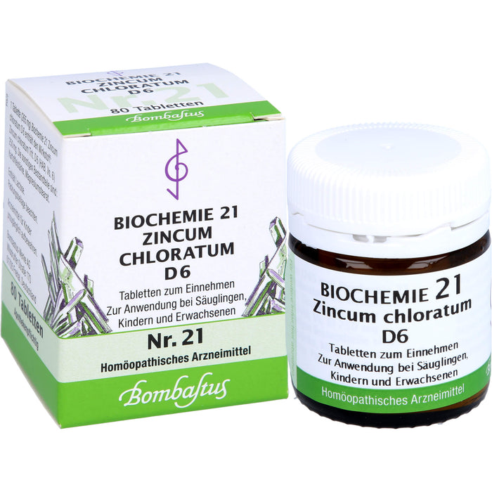 Biochemie 21 Zincum chloratum Bombastus D6 Tbl., 80 St TAB