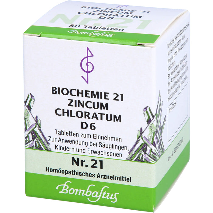 Biochemie 21 Zincum chloratum Bombastus D6 Tbl., 80 St TAB