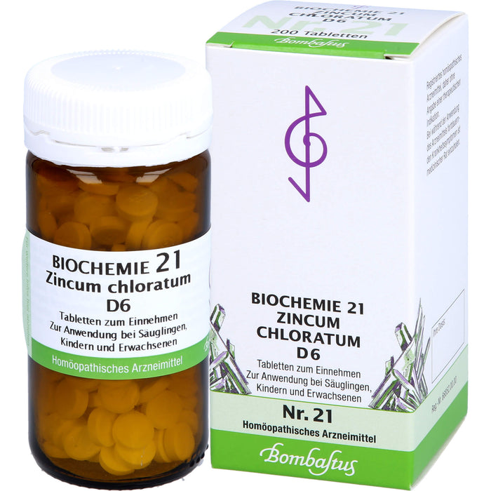 Biochemie 21 Zincum chloratum Bombastus D6 Tbl., 200 St TAB