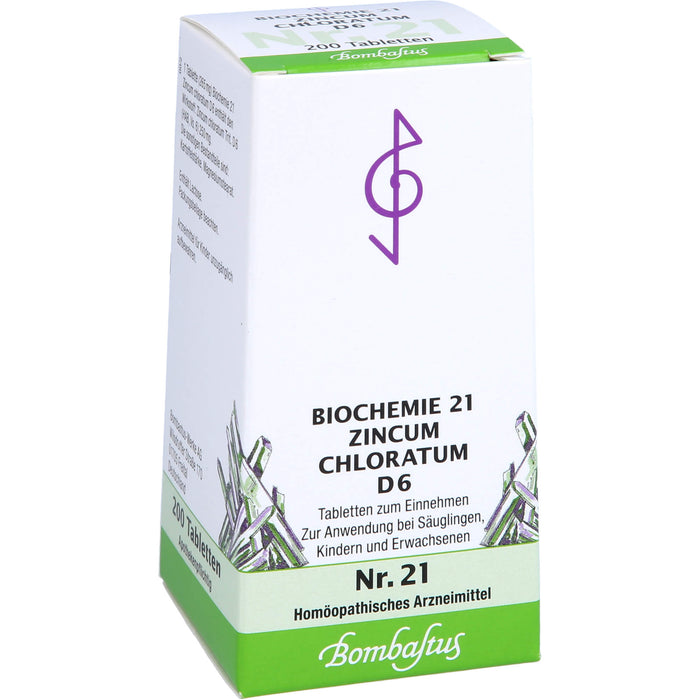 Biochemie 21 Zincum chloratum Bombastus D6 Tbl., 200 St TAB