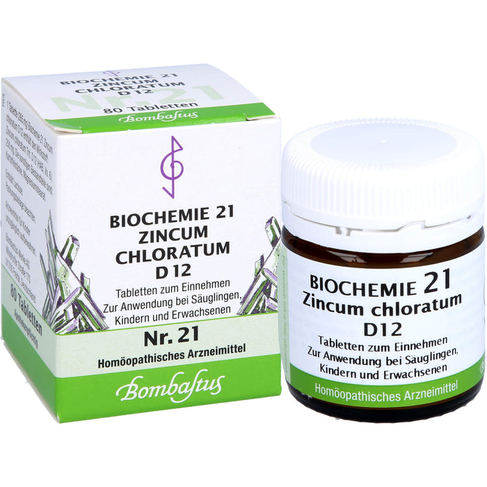 Biochemie 21 Zincum chloratum Bombastus D12 Tbl., 80 St TAB