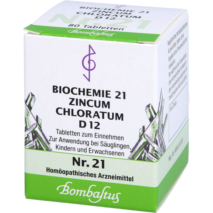 Biochemie 21 Zincum chloratum Bombastus D12 Tbl., 80 St TAB