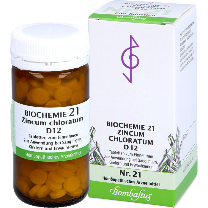 Biochemie 21 Zincum chloratum Bombastus D12 Tbl., 200 St TAB