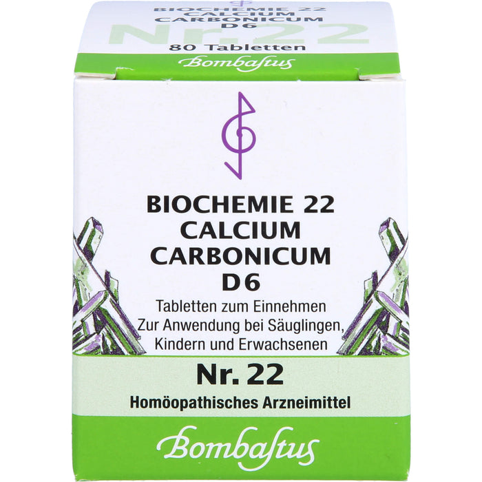 Biochemie 22 Calcium carbonicum Bombastus D6 Tbl., 80 St TAB