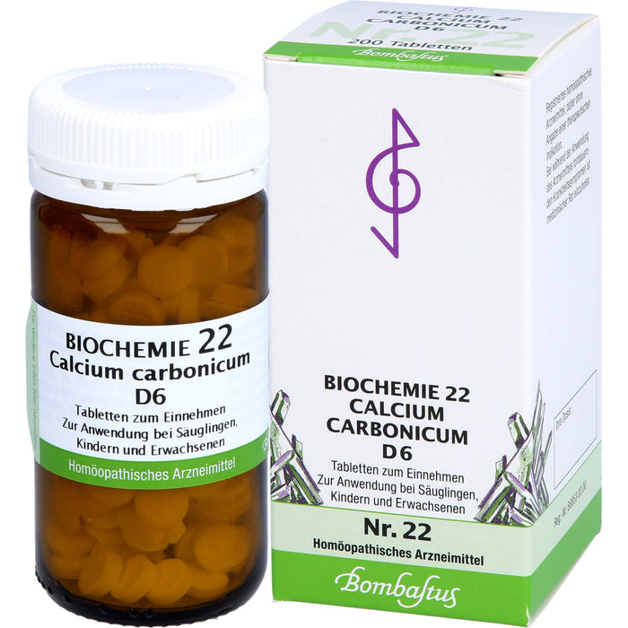 Biochemie 22 Calcium carbonicum Bombastus D6 Tbl., 200 St TAB