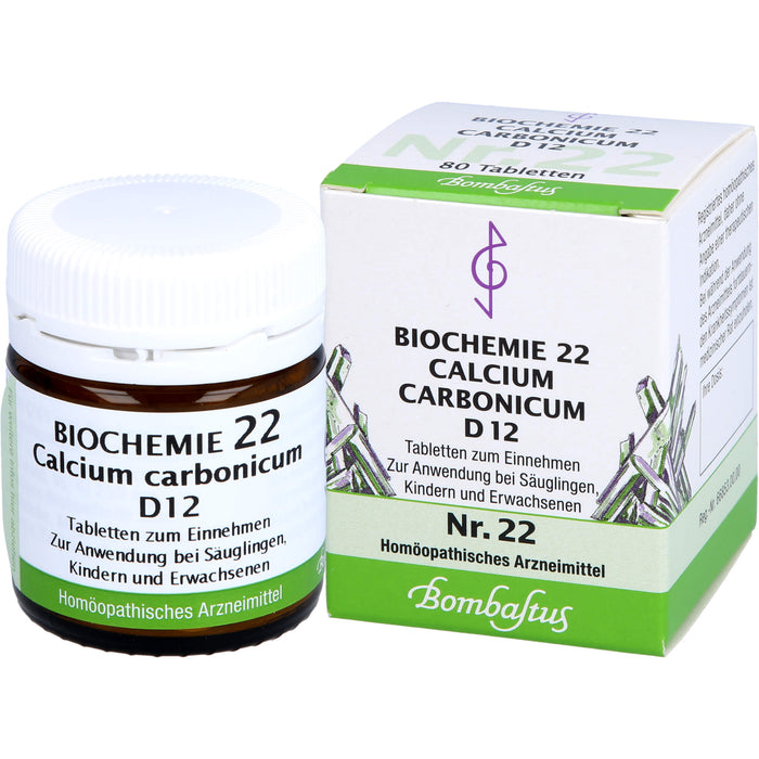 Biochemie 22 Calcium carbonicum Bombastus D12 Tbl., 80 St TAB