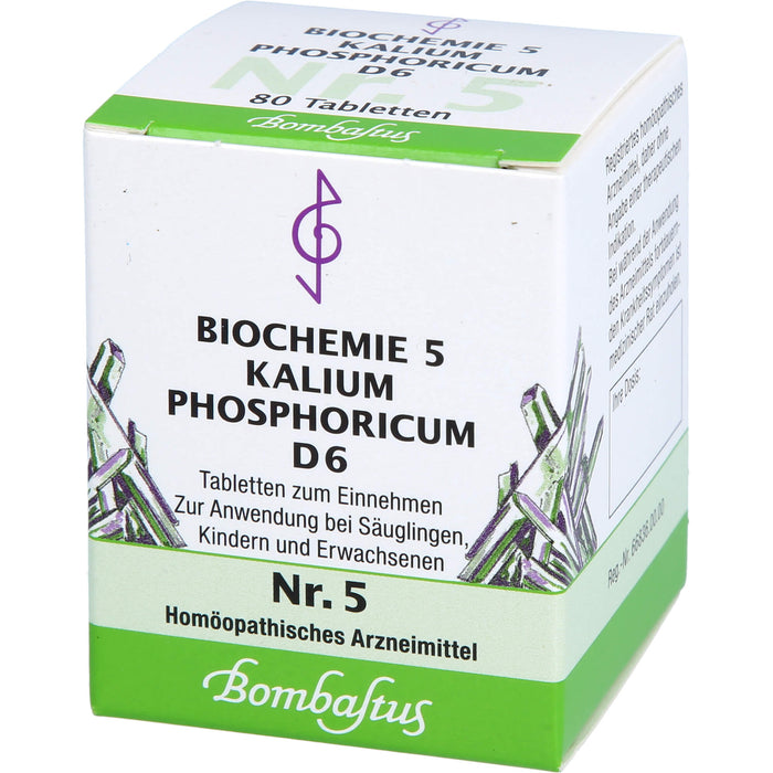 Bombastus Biochemie 5 Kalium phosphoricum D6 Tabletten, 80 pcs. Tablets