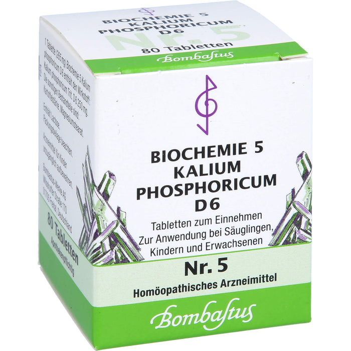 Bombastus Biochemie 5 Kalium phosphoricum D6 Tabletten, 80 pc Tablettes