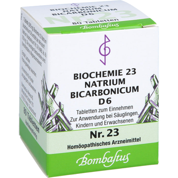 Biochemie 23 Natrium bicarbonicum Bombastus D6 Tbl., 80 St TAB