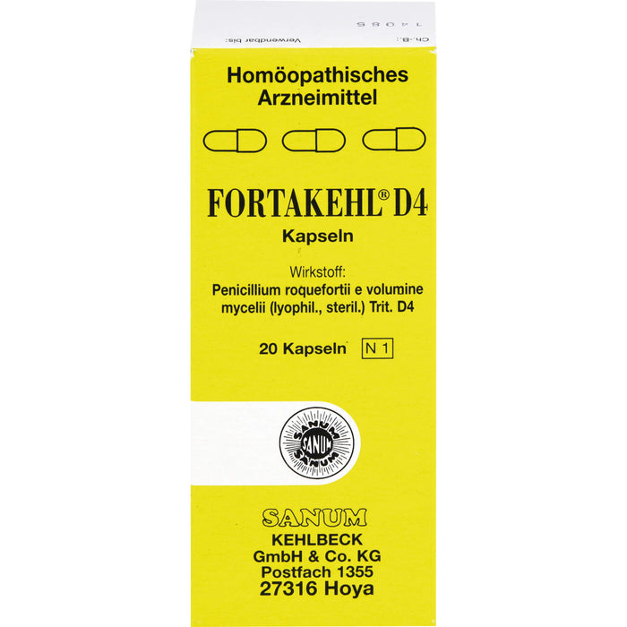 SANUM-KEHLBECK Fortakehl D4 Kapseln, 20 St. Kapseln